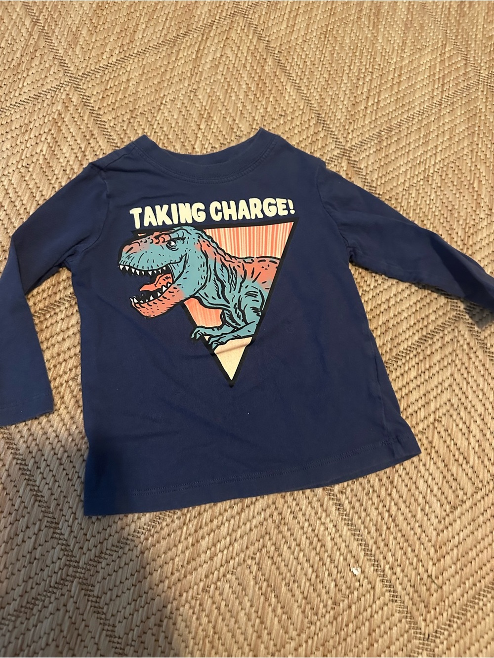 Oshkosh Navy 'Taking Charge' Dinosaur Long-Sleeve Tee for Kids